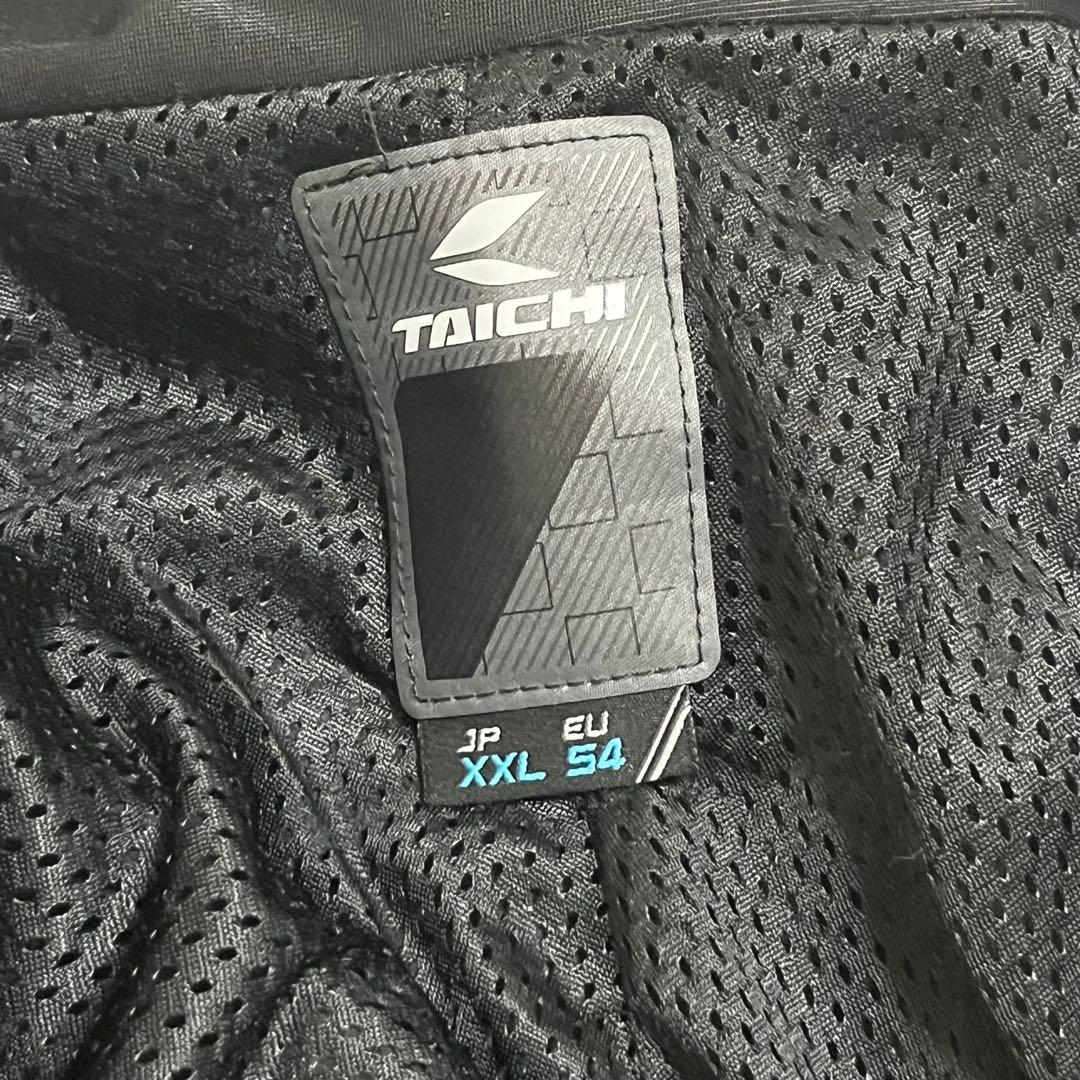 TAICHI バイクパンツ 黒 レザー・メッシュ 膝プロテクター付き　XXL