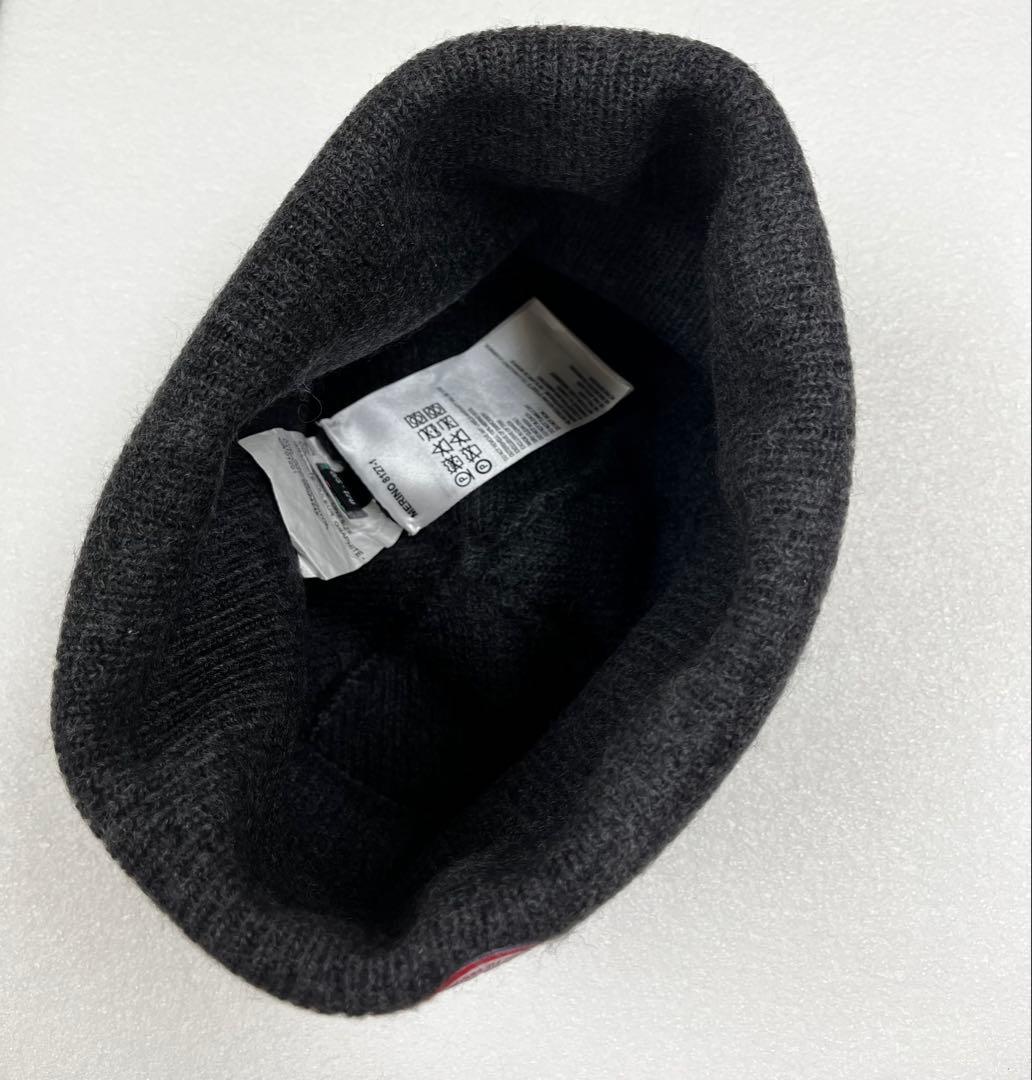 【美品・正規品】  メリノウール ニットキャップ濃いグレー