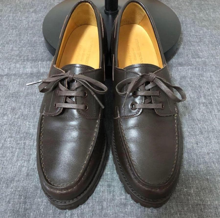 室内試着のみ ヒロシツボウチ EDFICE　デッキ　ローファー　WH