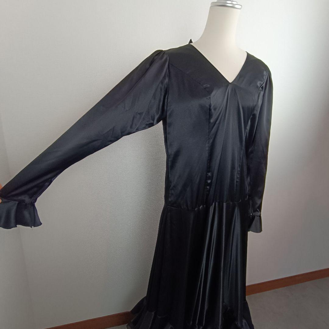 cr60 【レア】フラメンコドレス ブラック フリル衣装