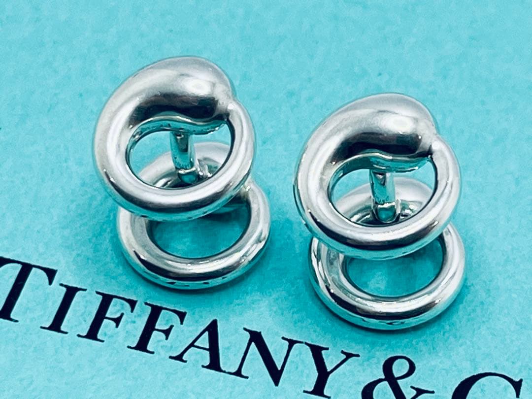 h584 希少　美品　ティファニー　エターナルサークル　カフス　シルバー　925