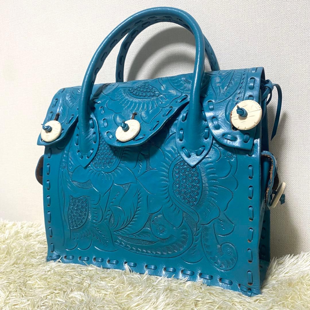 美品✨ カービングトライブス ハンドバッグ トート カットワーク マエストラ