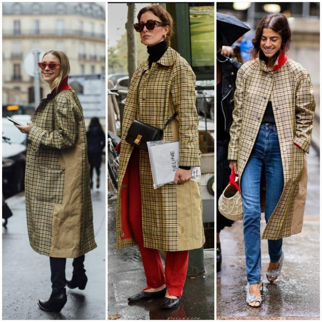 セリーヌ CÉLINE チェック柄トレンチコート36