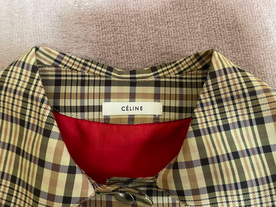 セリーヌ CÉLINE チェック柄トレンチコート36
