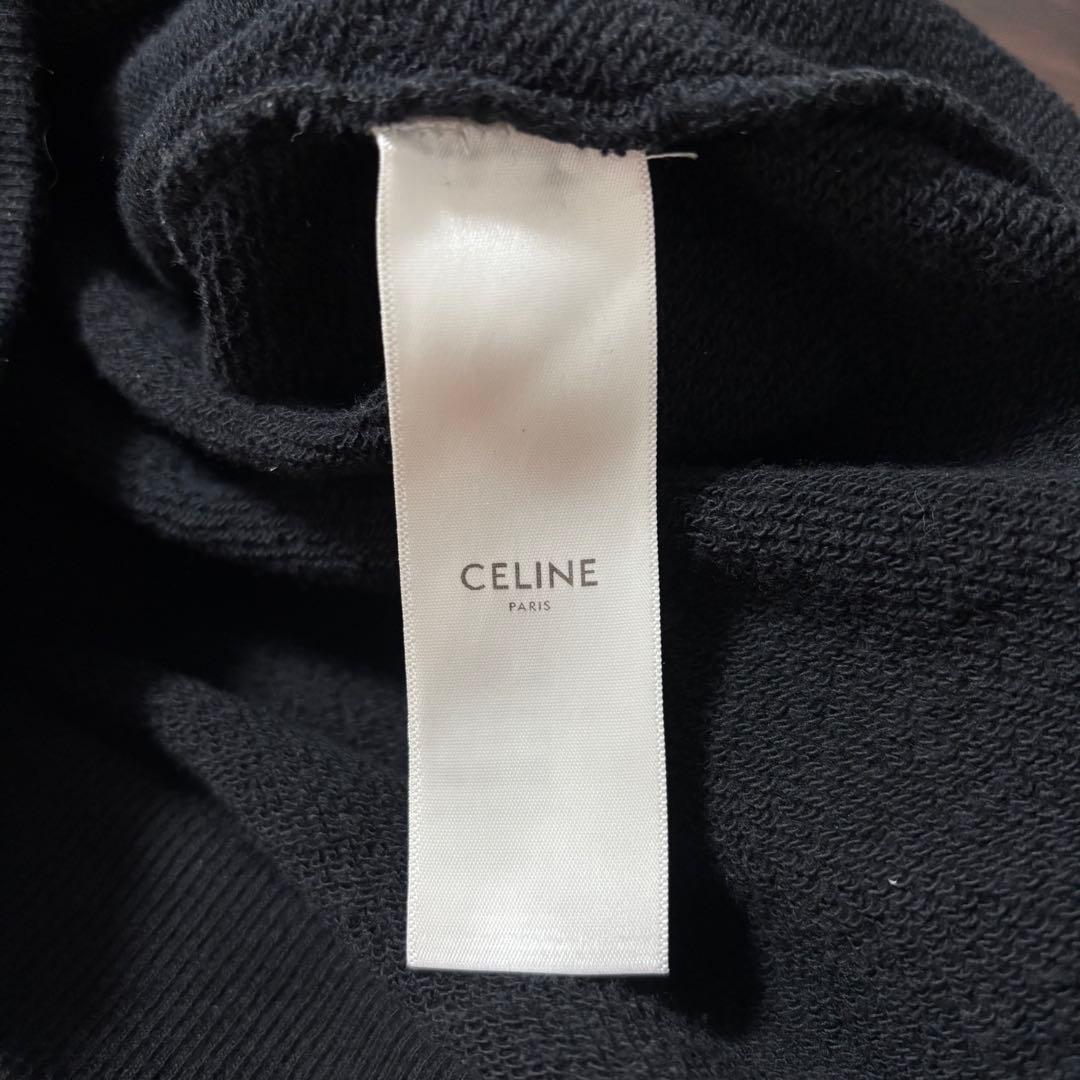 CELINE セリーヌ ショート丈 スウェット パーカー XS バックプリント
