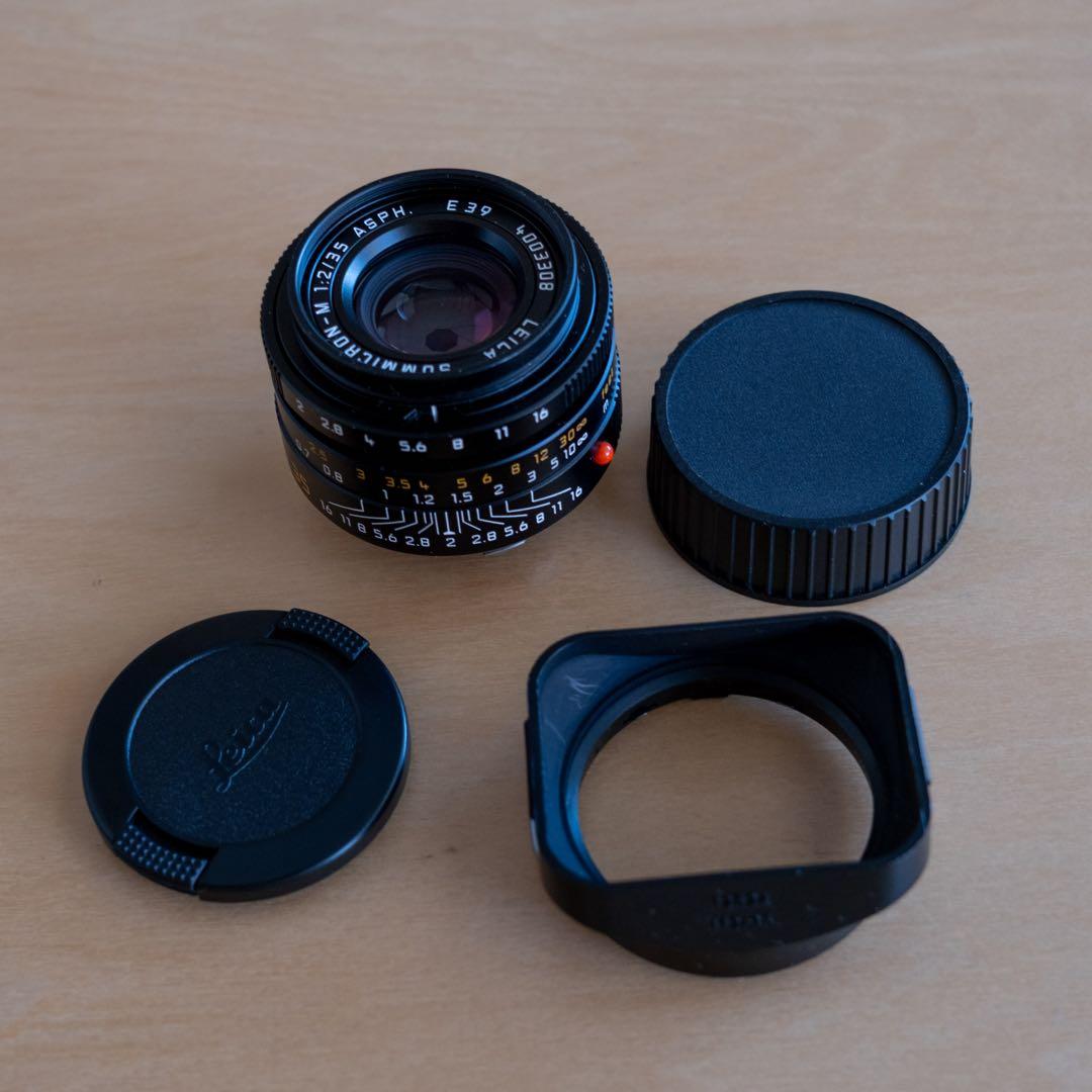 Leicaライカ summicron M35mm F2 ASPH 純正フード付