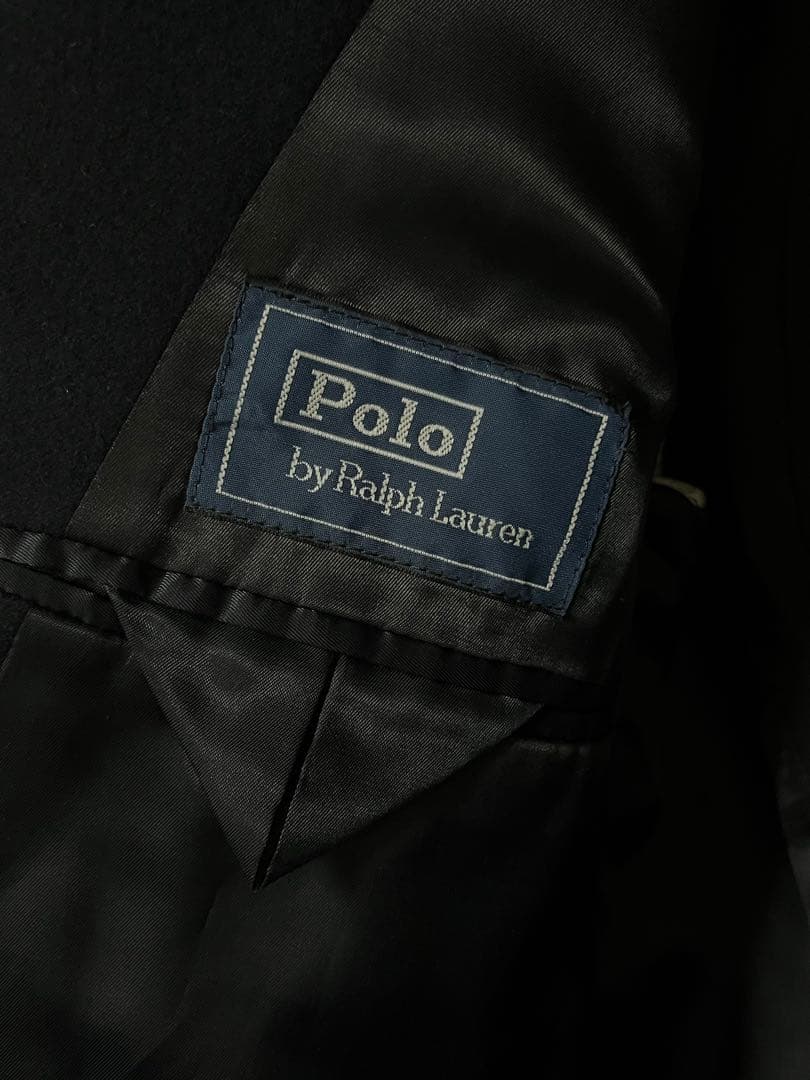 ポロラルフローレン　ダブル　紺ブレザー　40Sサイズ　Lサイズ　フランネル