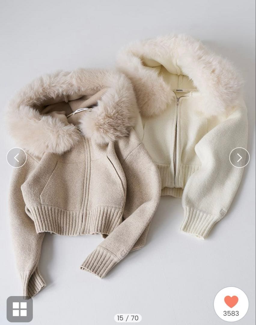 〜25値下げ 新品スナイデル ファーフードパーカー