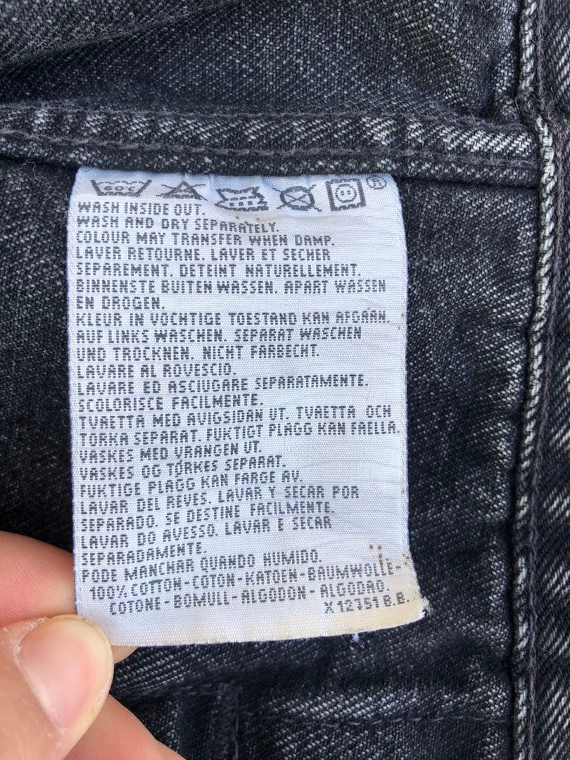 90s リーバイス 70503 08 ユーロ デニムジャケット ブラック M