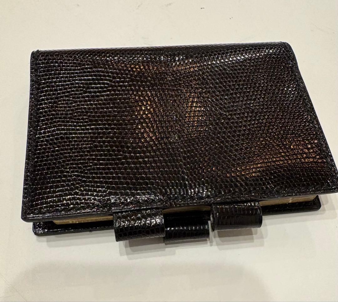 翠☆ヴィンテージ　エルメス アドレス帳　リザード　ペン付きアジェンダ手帳