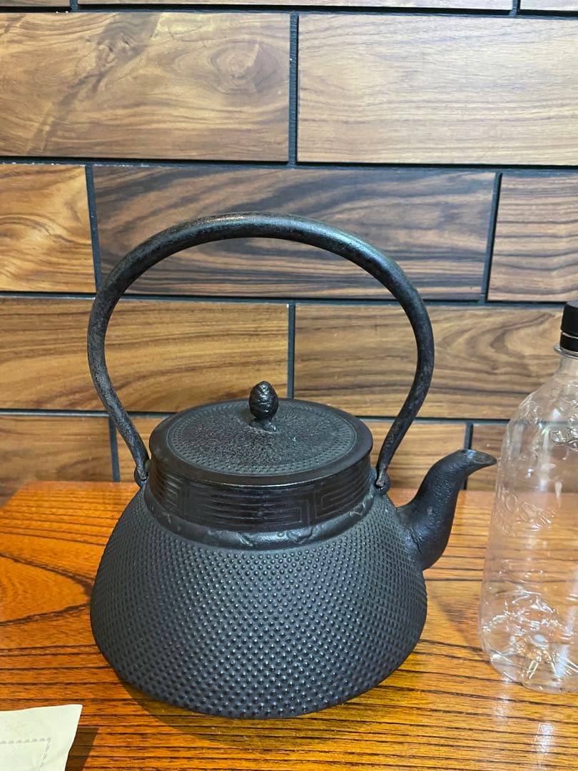 Surf　南部鉄器　鉄瓶　照光堂　あられ　雷紋　1.5L 茶道　茶道具