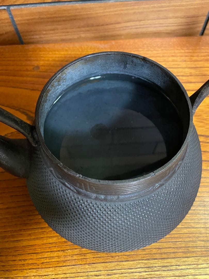 Surf　南部鉄器　鉄瓶　照光堂　あられ　雷紋　1.5L 茶道　茶道具