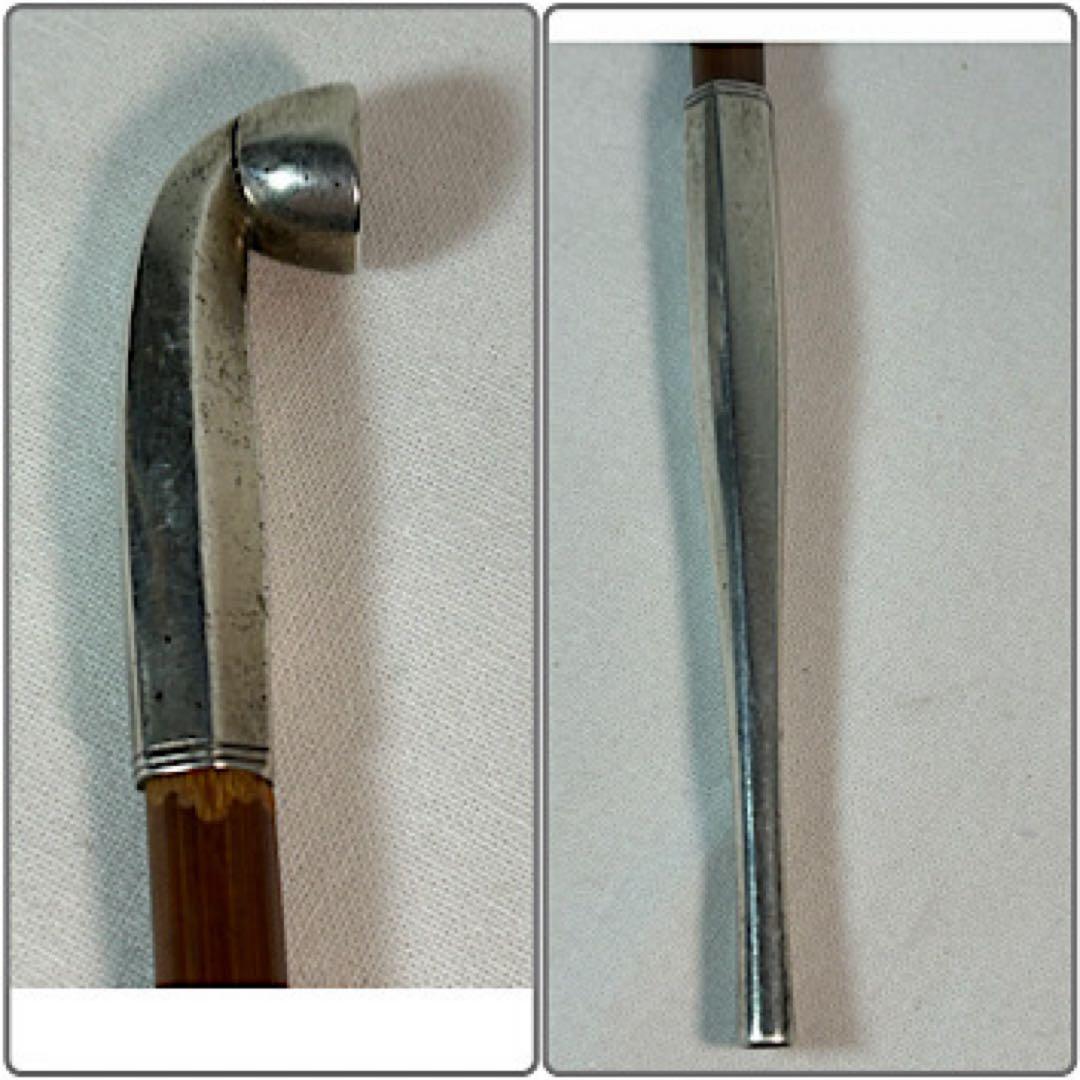 煙草入れ　木製煙管入れ 古銭図彫　在銘　銀キセル