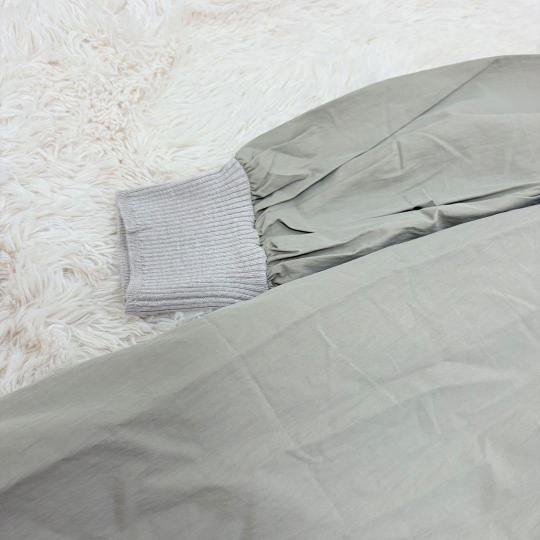 美品✨24SS✨ビアズリー　ニットコンビワンピース カーキ　ロングワンピース