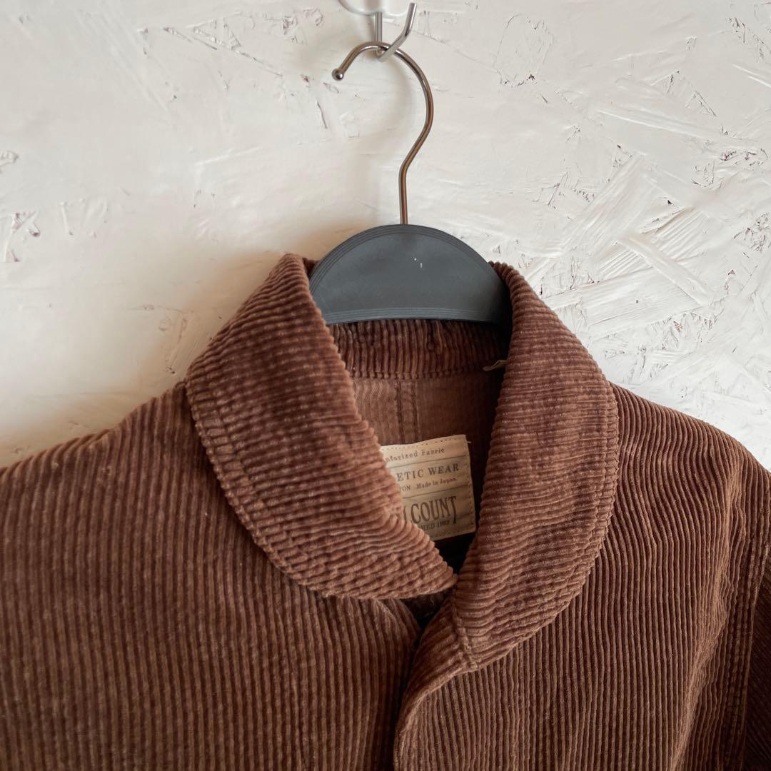 日本製【FULLCOUNT】コーデュロイジャケット　カバーオール ブラウン　36