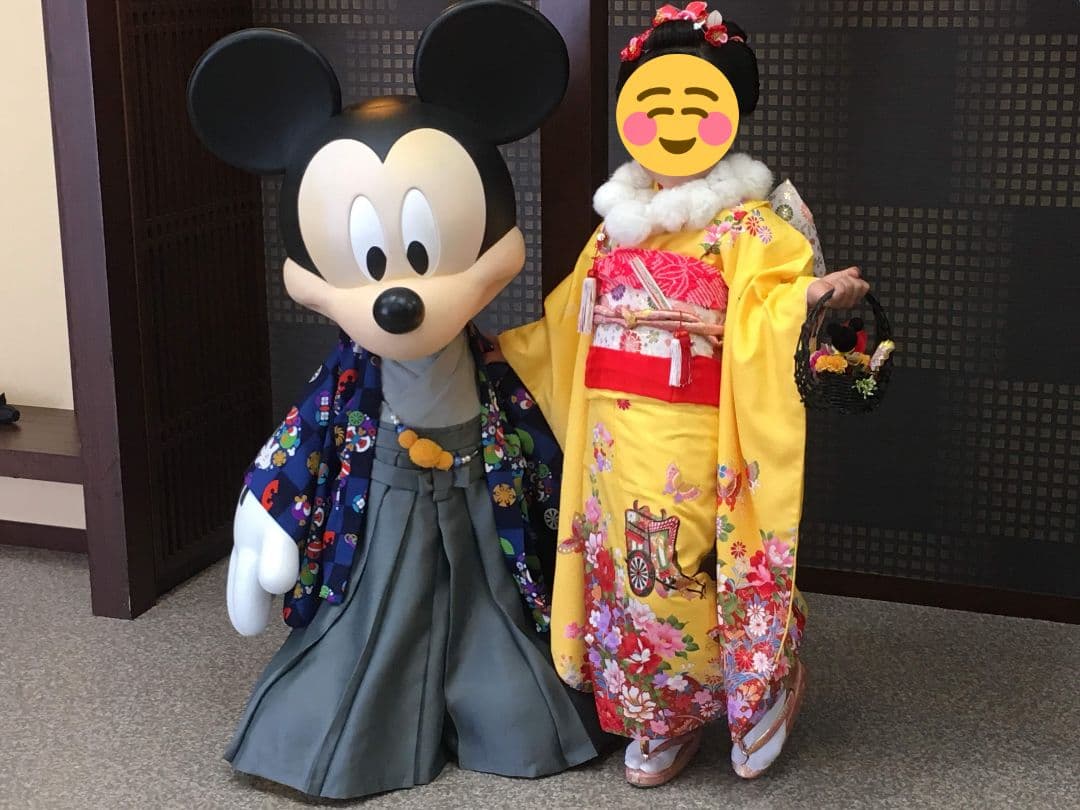 七五三用 （7歳）花柄着物セット（黄色）