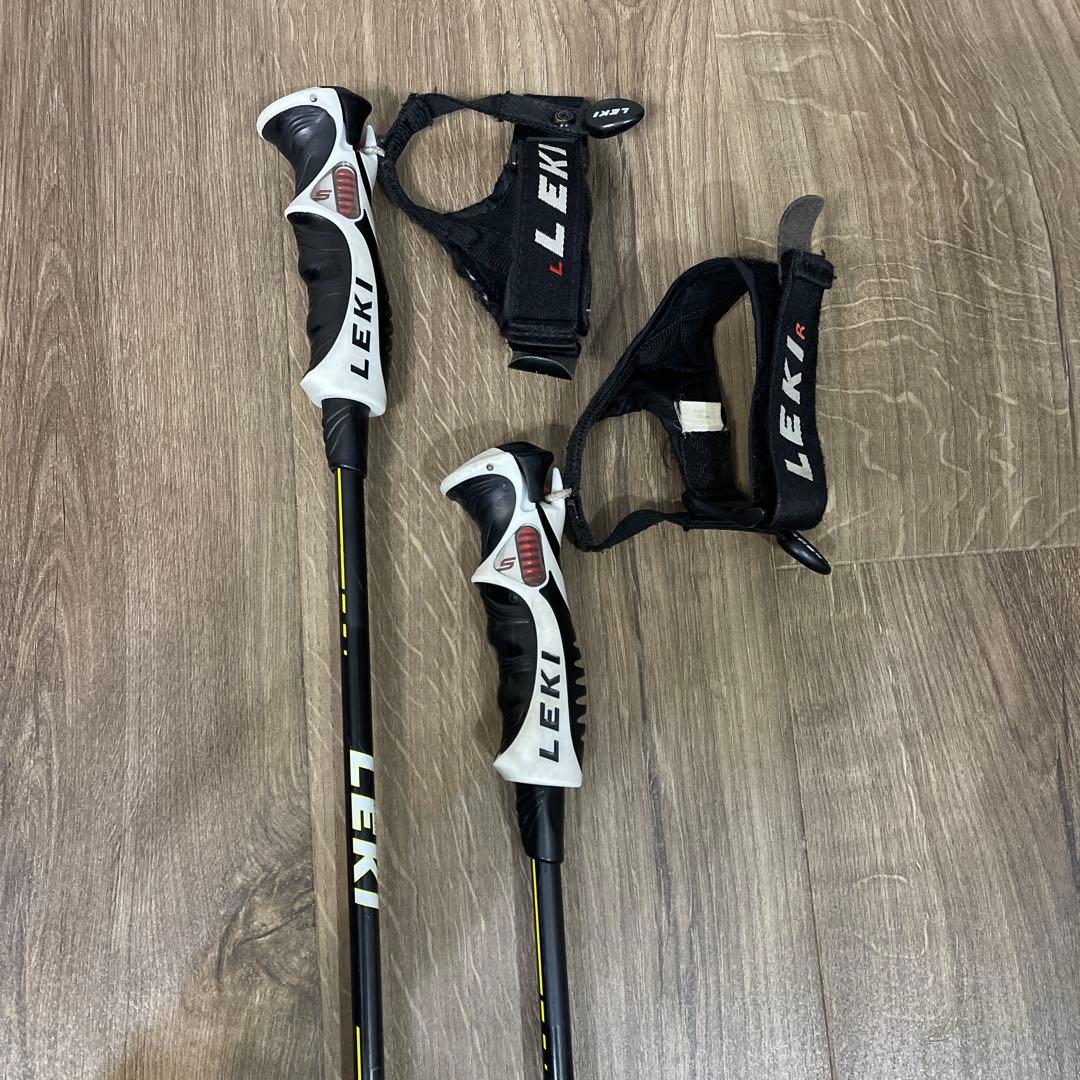 LEKI スキーストック 115cmカーボン製&トリガーストラップ