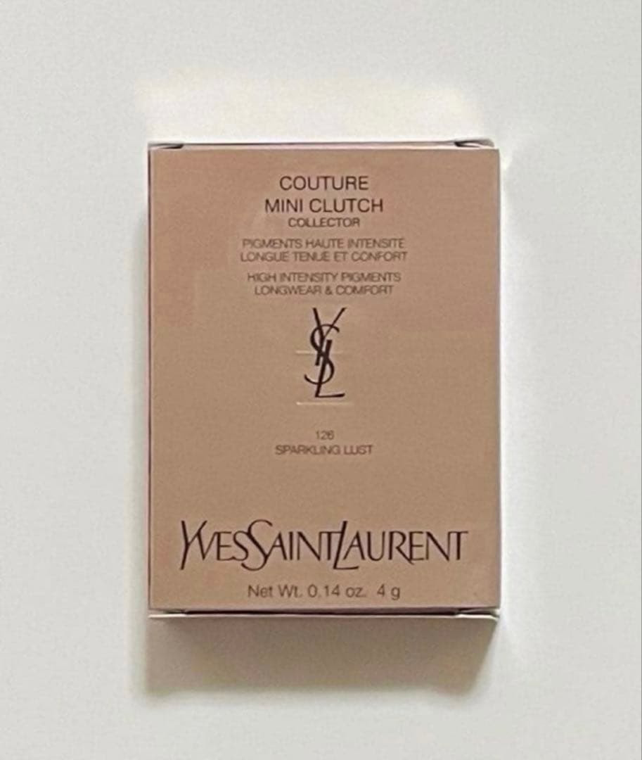 【新品】YSL クチュールミニクラッチ 126 スパークリングラスト 美容液付き