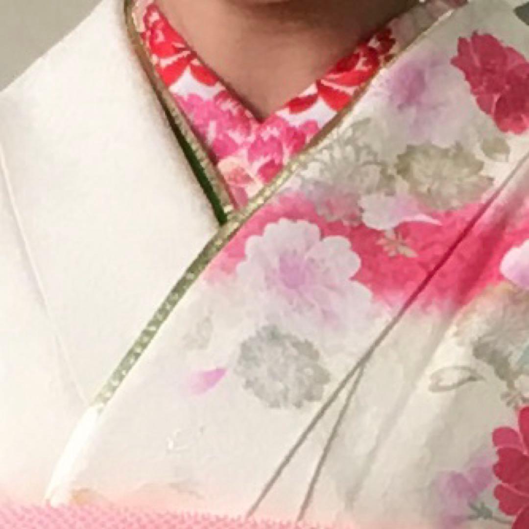振袖セット 古典柄 花尽くし 赤ぼかし 成人式 前撮り　正絹