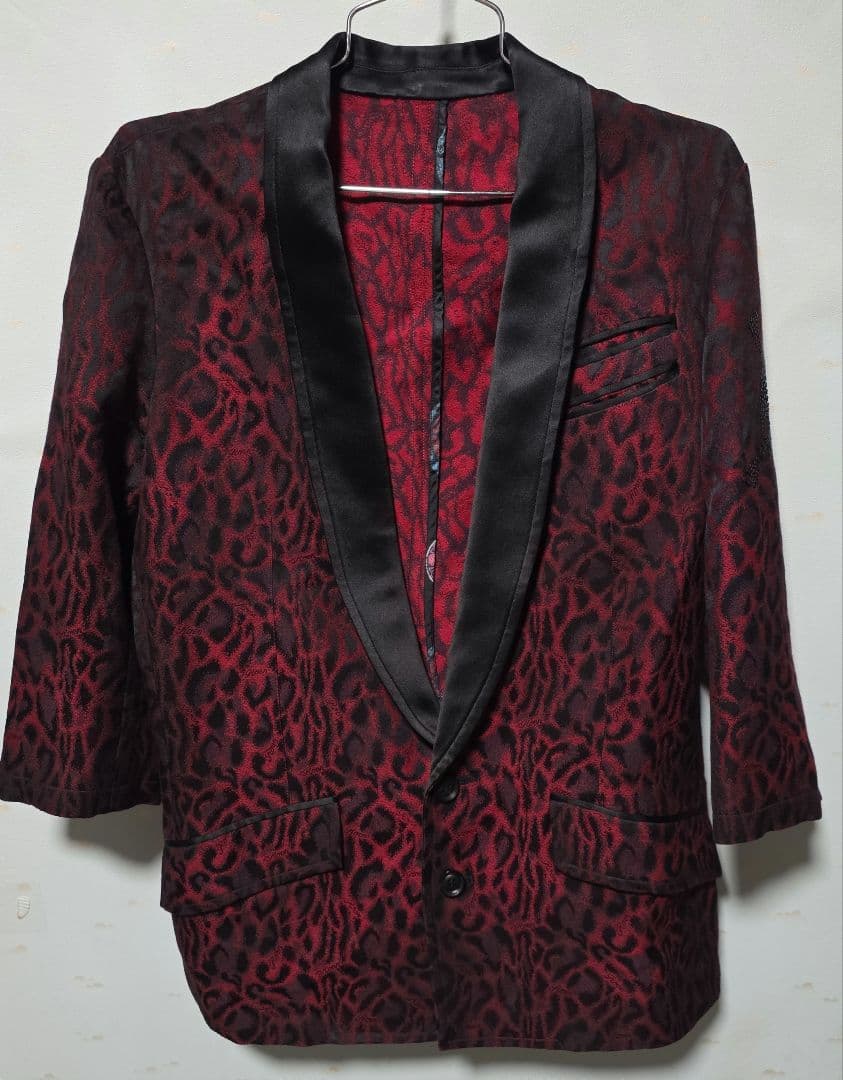 ロエン　Roen レッドレオパード　スワロスカル　テーラードジャケット　サンプル