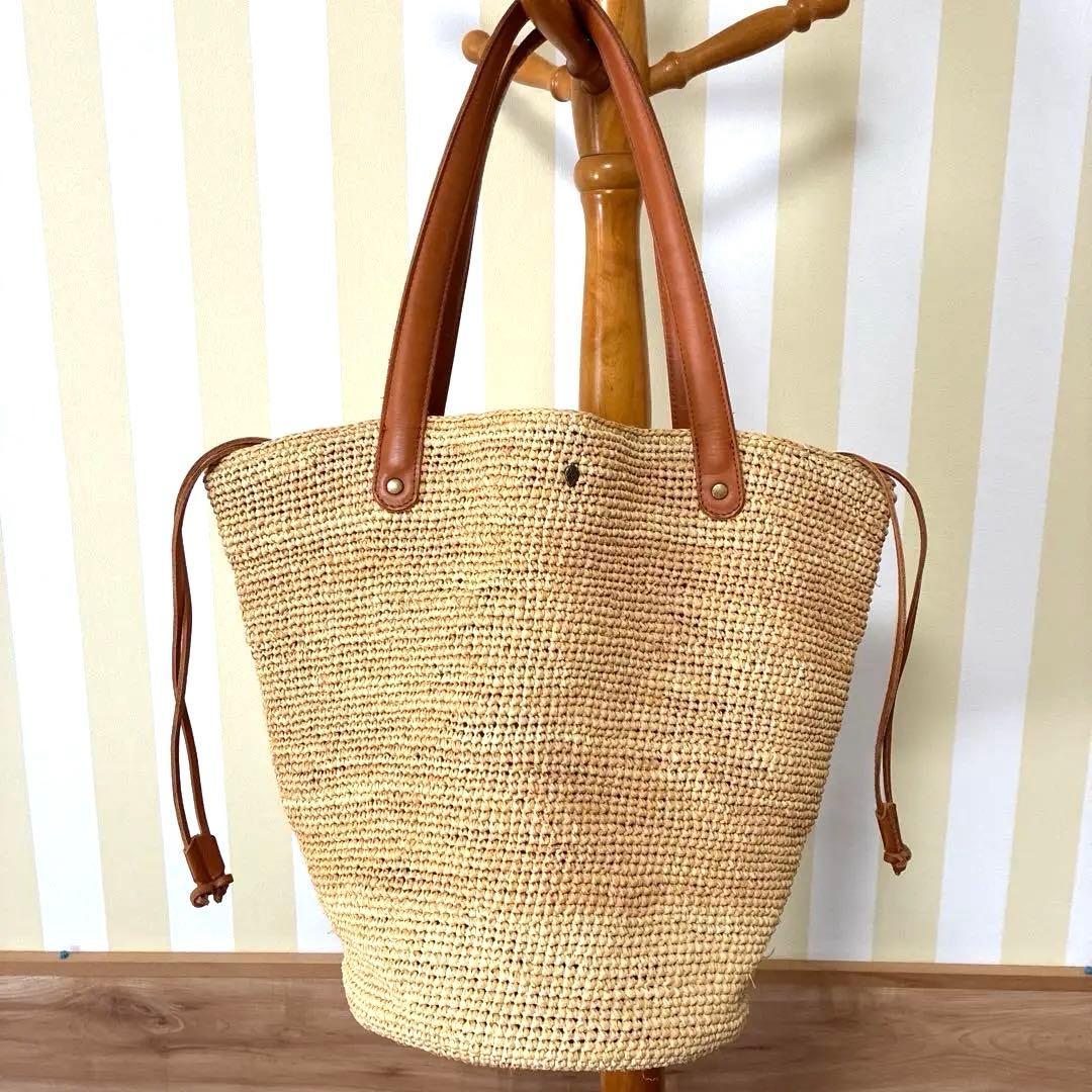 HELEN KAMINSKI ラフィア素材 ベージュ トートバッグ