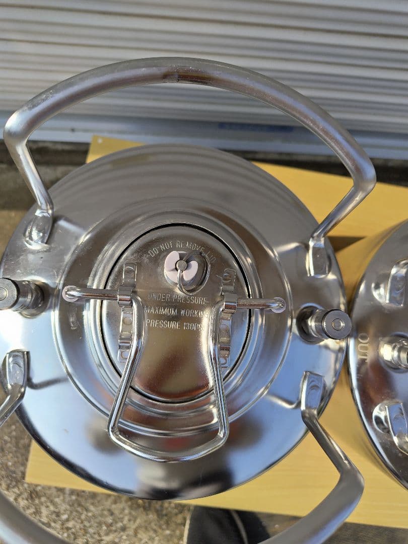 【ほぼ未使用】ビール用ステンレスケグ(タンク)2個組 醸造、ビールサーバーにも