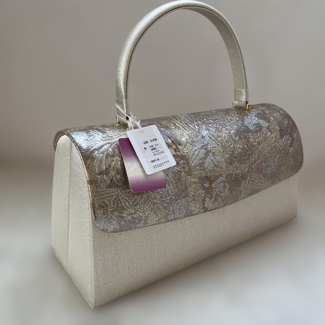 伊と忠 未使用タグ付き金彩クラフト 和装バッグ フォーマルバッグ 高品質