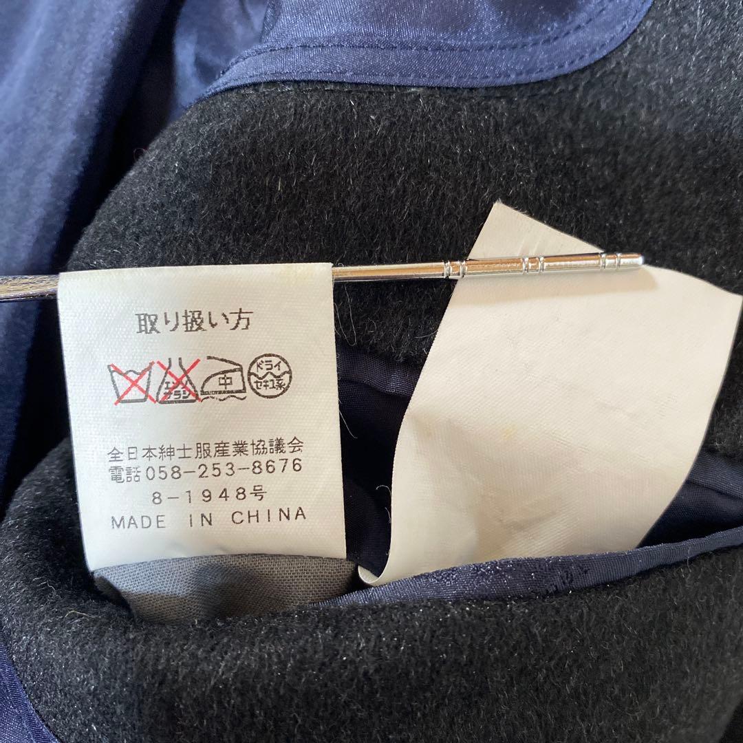 ピュアカシミヤ100% メンズハーフコート ダークグレー 94A5 DMW