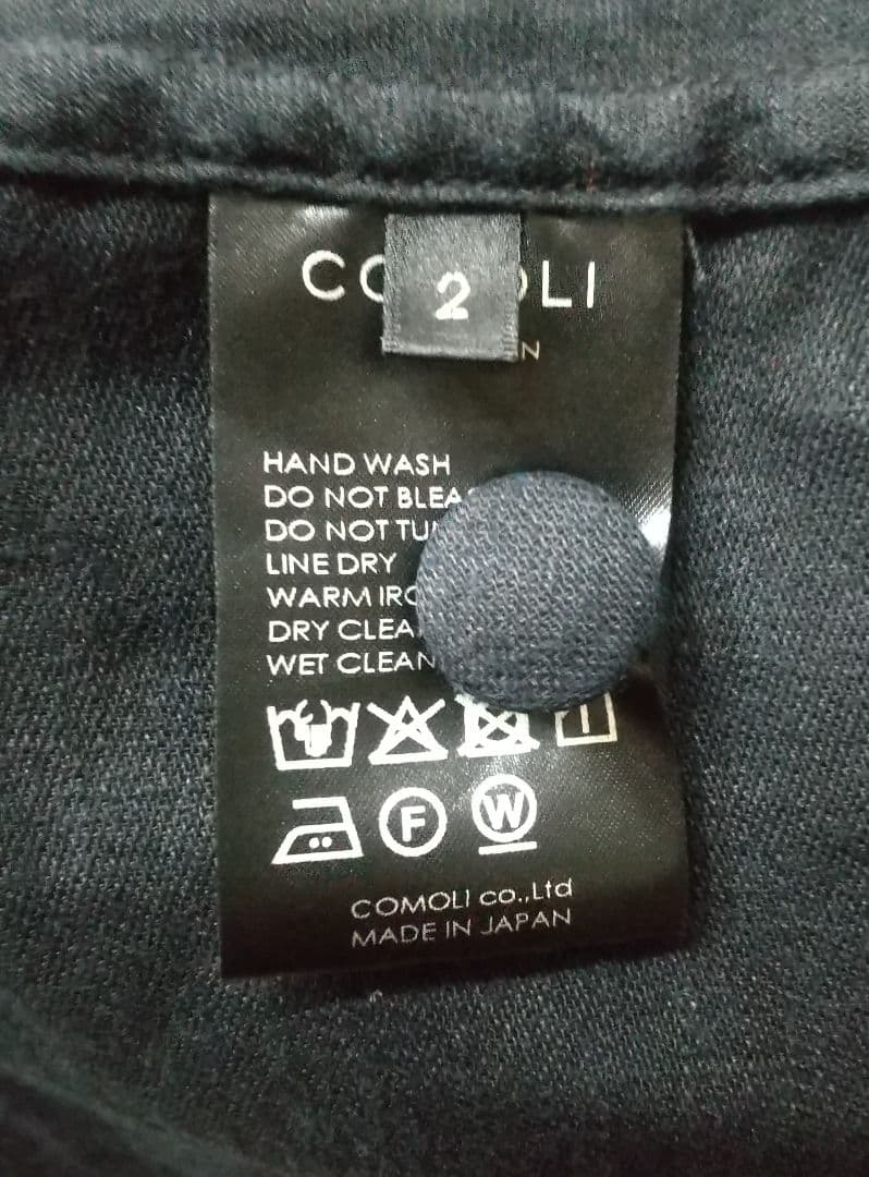 COMOLI 25SS リネンサテンノーカラージャケット サイズ2