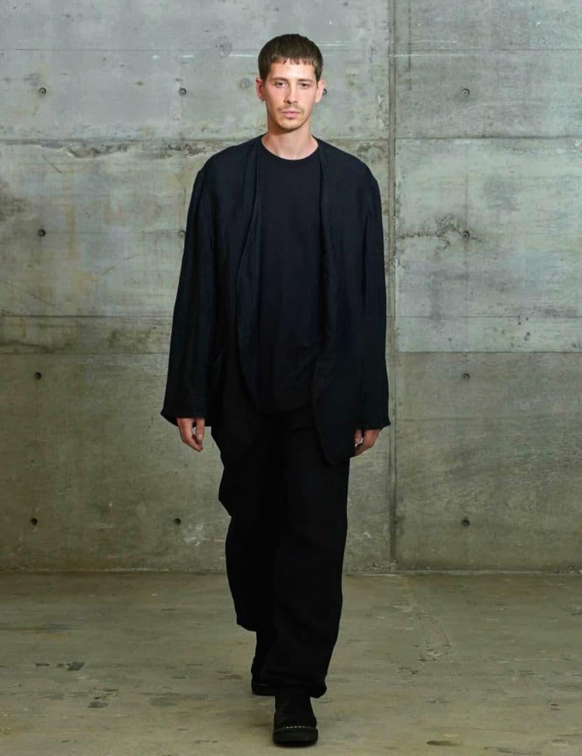 COMOLI 25SS リネンサテンノーカラージャケット サイズ2