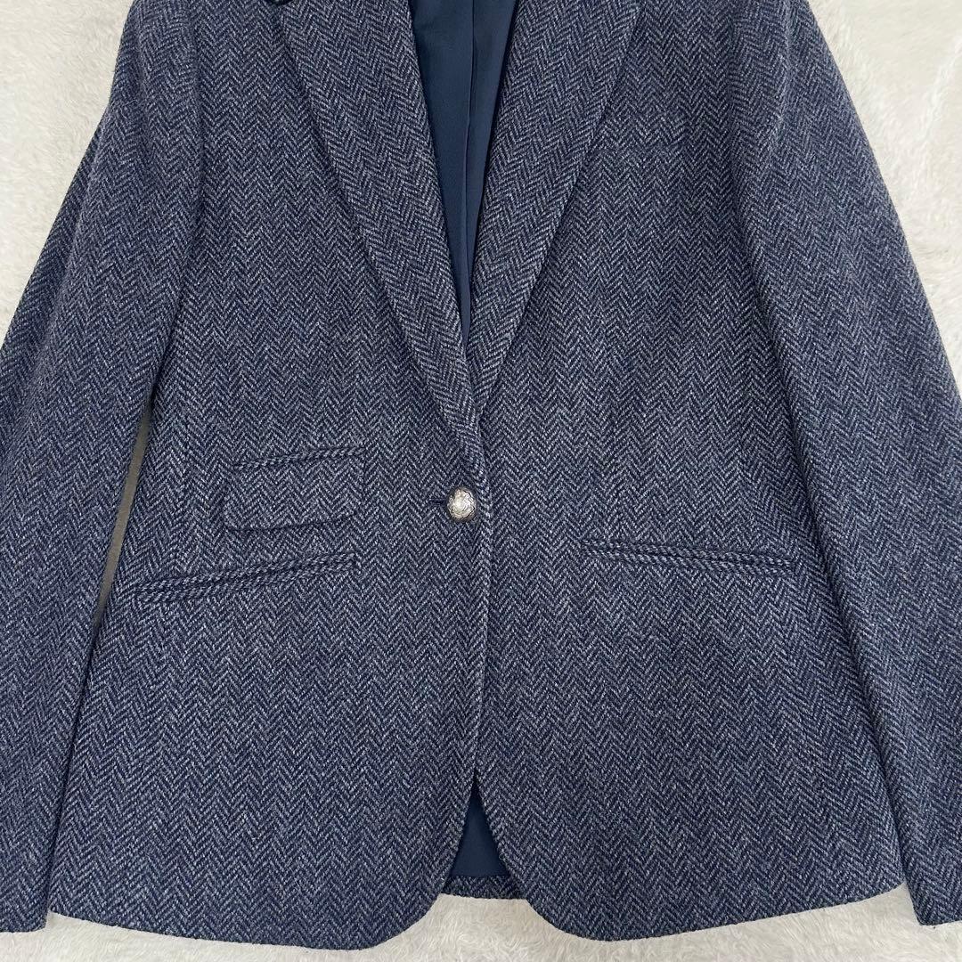 美品✨ローレンラルフローレン　テーラードジャケット　ヘリンボーン　銀ボタン　2