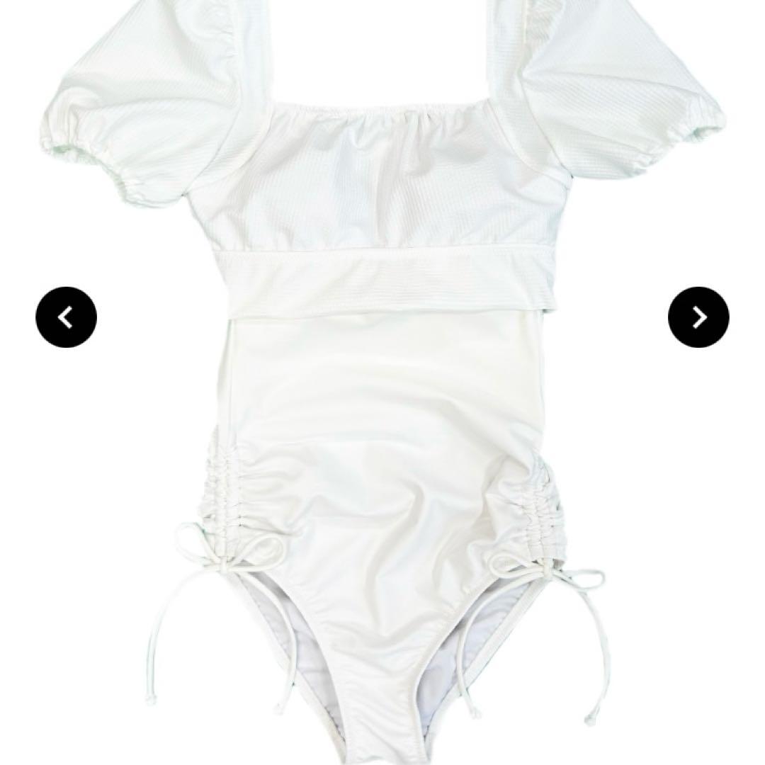 PEAK&PINE バックリボン パフスリーブ ビキニ ホワイト 9M