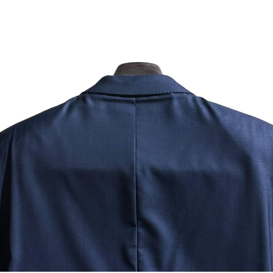 極美品 ゼニア トロフェオ600 シルク混 スーツ 52 XL 紺 大丸京都店
