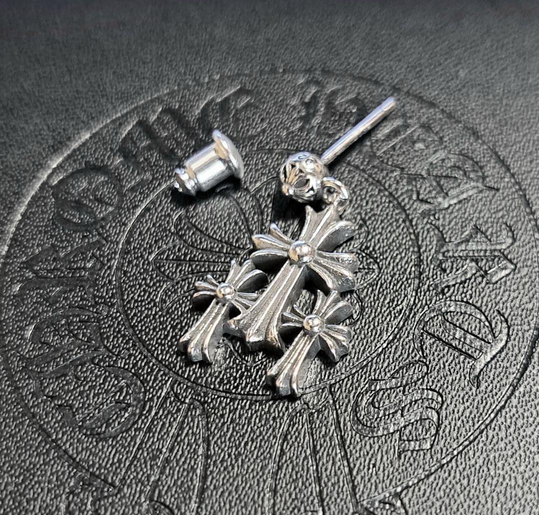 CHROME HEARTS 3CH CROSS ドロップ ピアス 片耳