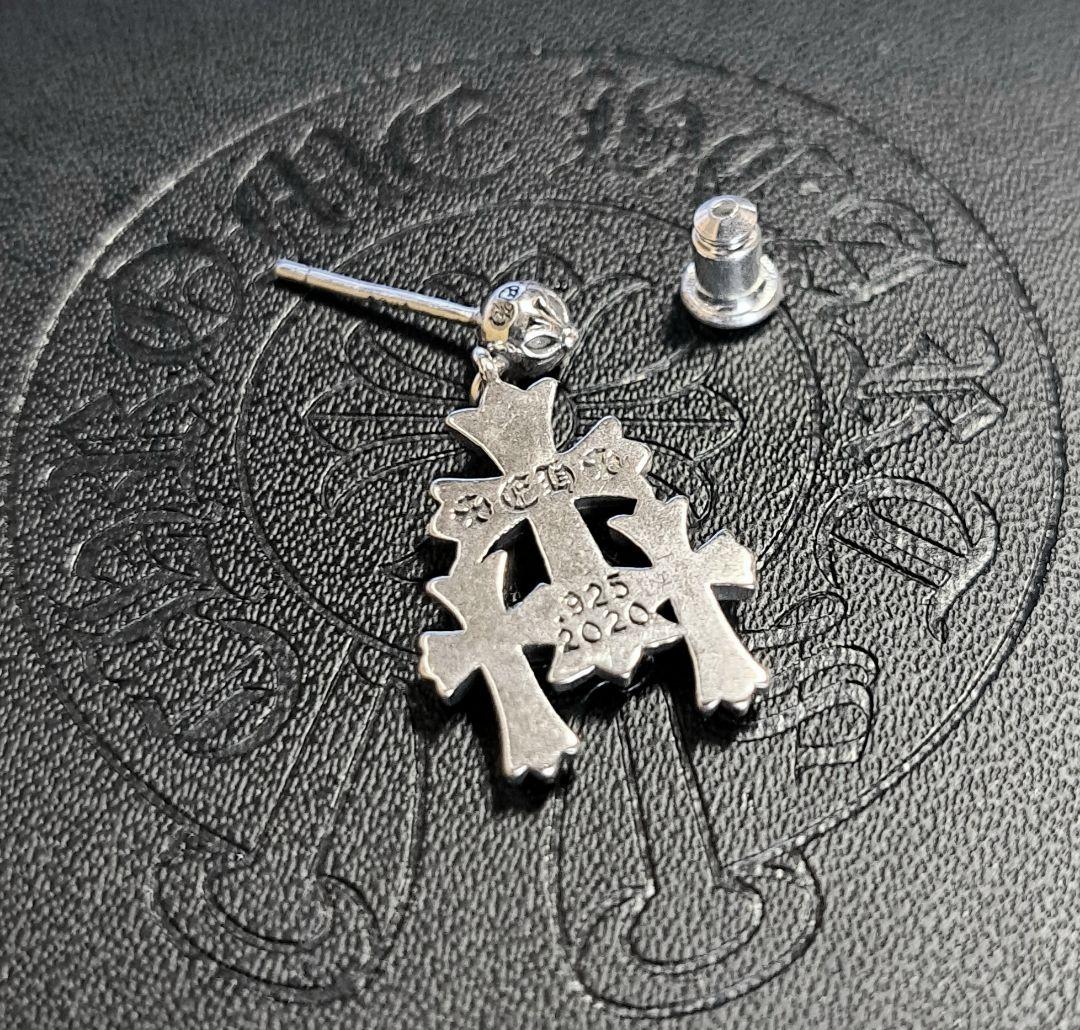 CHROME HEARTS 3CH CROSS ドロップ ピアス 片耳