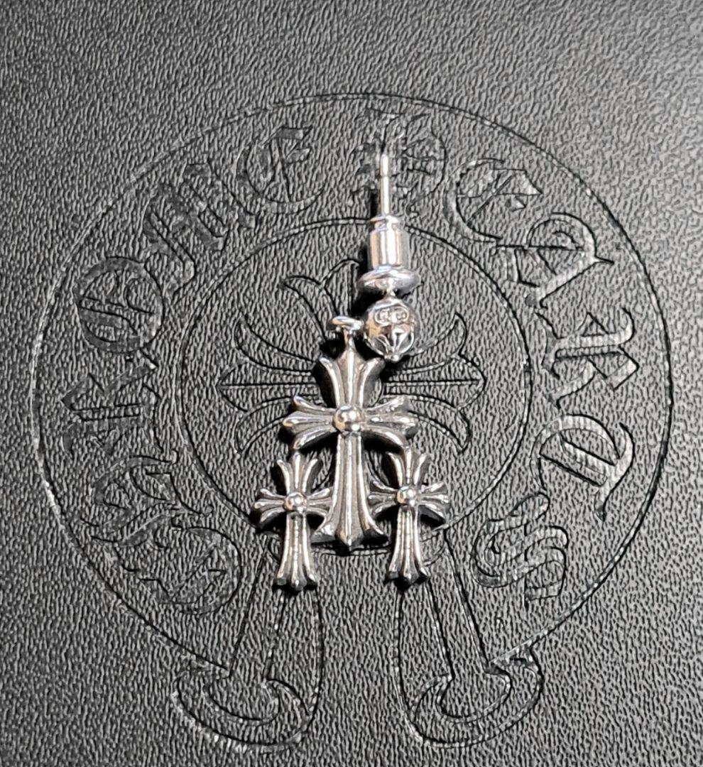 CHROME HEARTS 3CH CROSS ドロップ ピアス 片耳