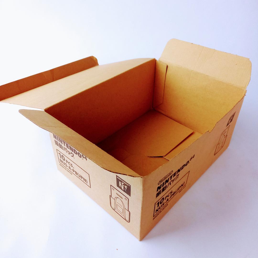 任天堂64振動パック収納箱　純正収納箱　振動パック10個収納箱　段ボール箱