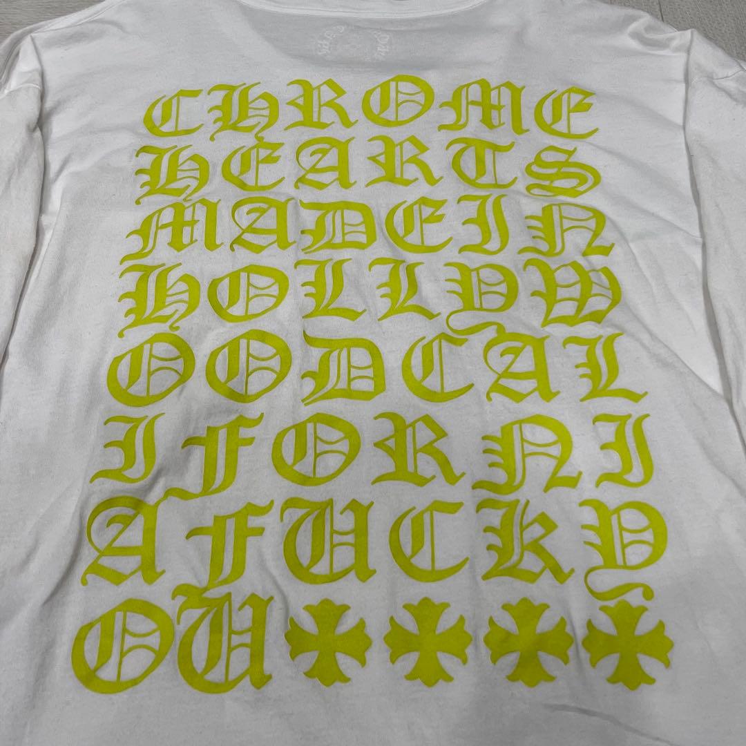 CHROME HEARTS ロンT ネオンカラー　バックロゴ　フローラルクロス