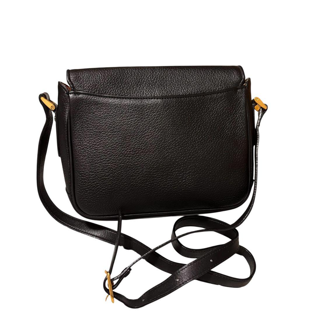 美品BURBERRY ブラック レザー ショルダーバッグ