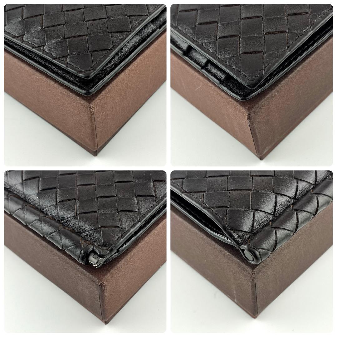 【美品】BOTTEGA VENETA イントレチャート マネークリップ　二つ折