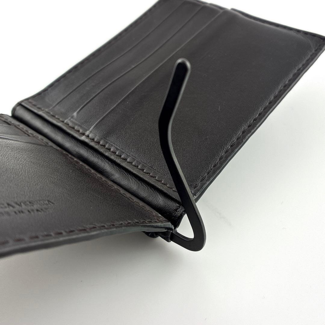 【美品】BOTTEGA VENETA イントレチャート マネークリップ　二つ折