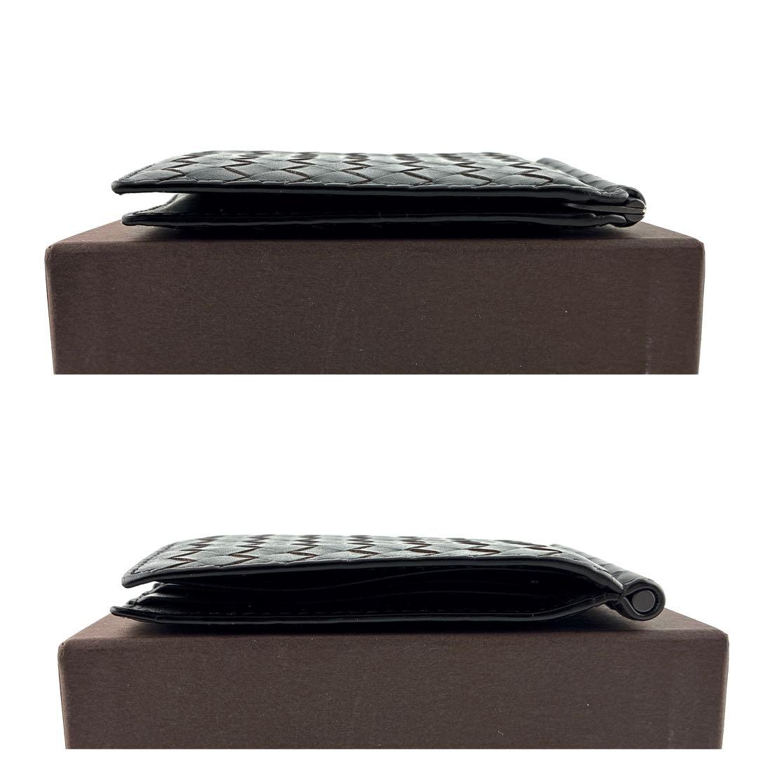 【美品】BOTTEGA VENETA イントレチャート マネークリップ　二つ折