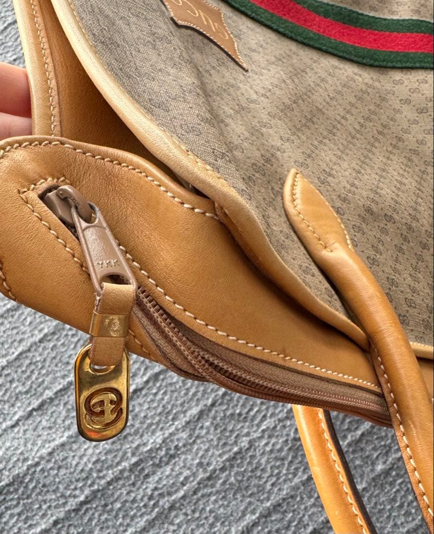 GUCCI グッチ シェリーライン マイクロGG トートバッグ ベージュ　希少