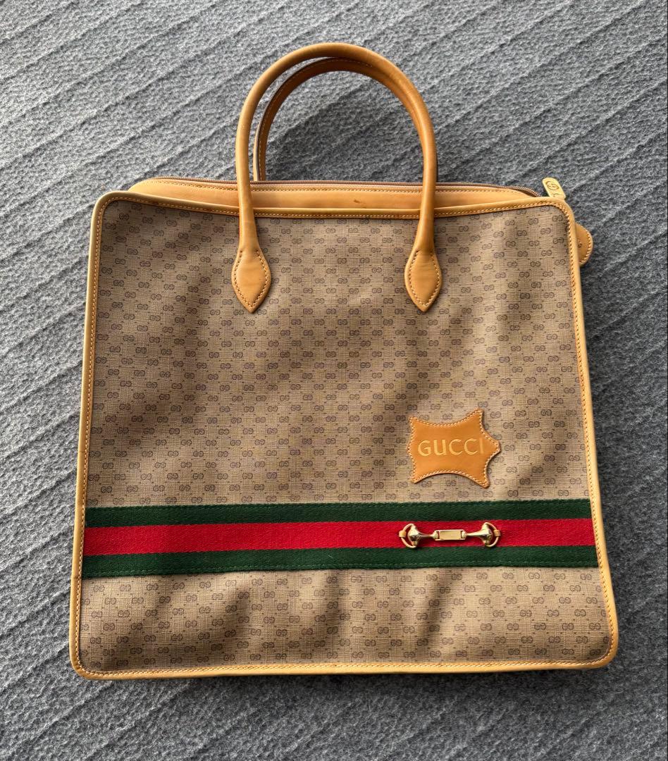 GUCCI グッチ シェリーライン マイクロGG トートバッグ ベージュ　希少