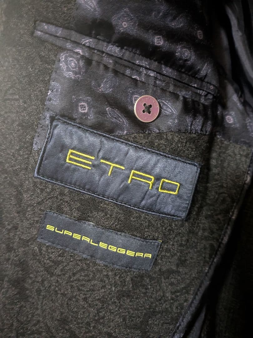 ETRO　エトロ　ダークグレー スーツジャケット