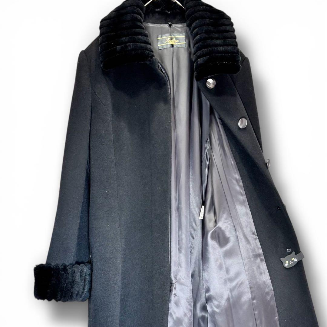 ドルチェ 　Leilian レリアン カシミヤ100% ヌートリアファー