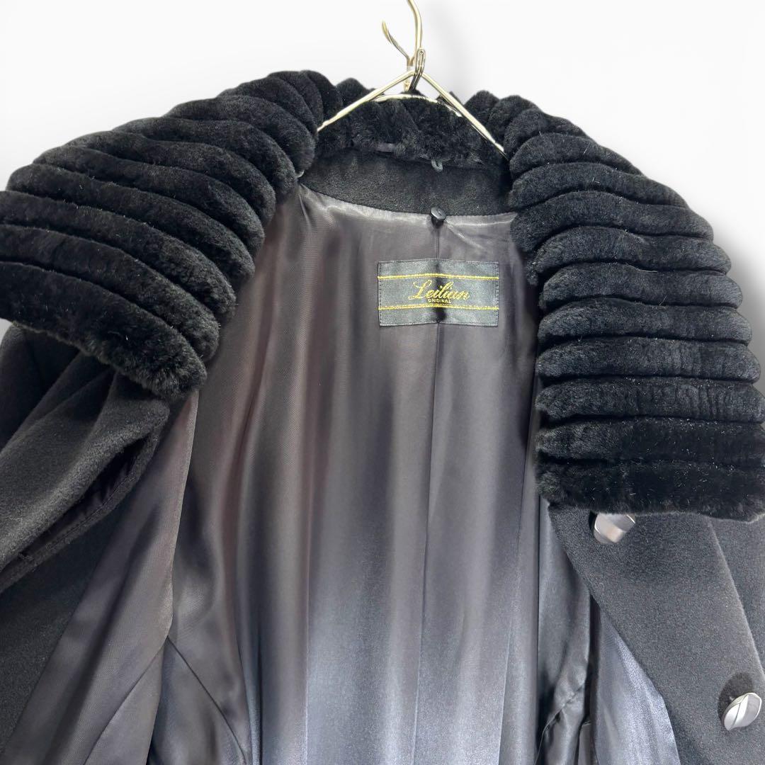 ドルチェ 　Leilian レリアン カシミヤ100% ヌートリアファー