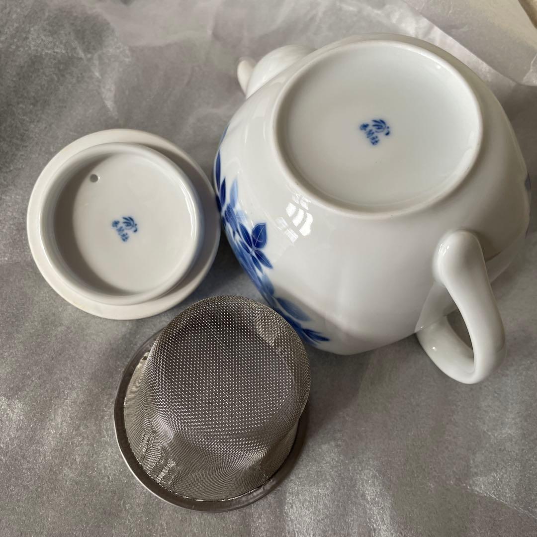 【新品】香蘭社 サムシングブルー ペア マグカップ　ティーポット