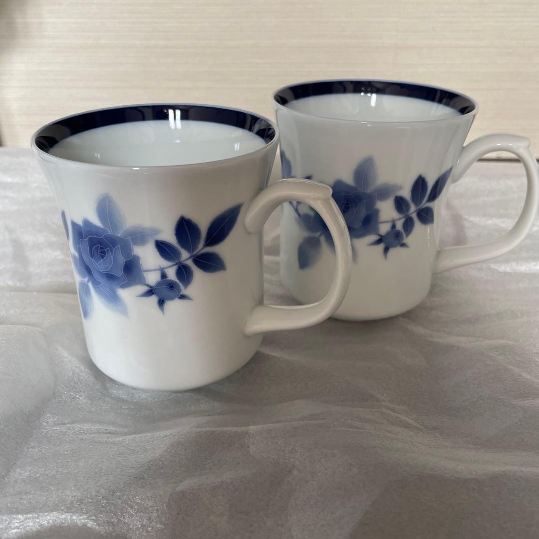 【新品】香蘭社 サムシングブルー ペア マグカップ　ティーポット