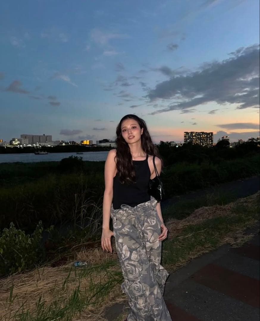 【Open Yy】CAMO ROLLED WAIST CARGO PANTS